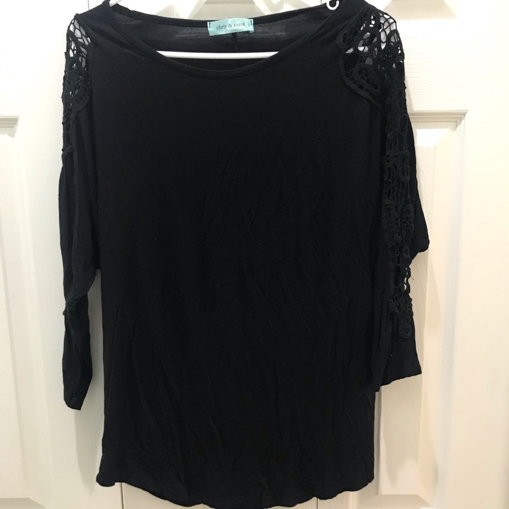 Black 3/4 sleeve top